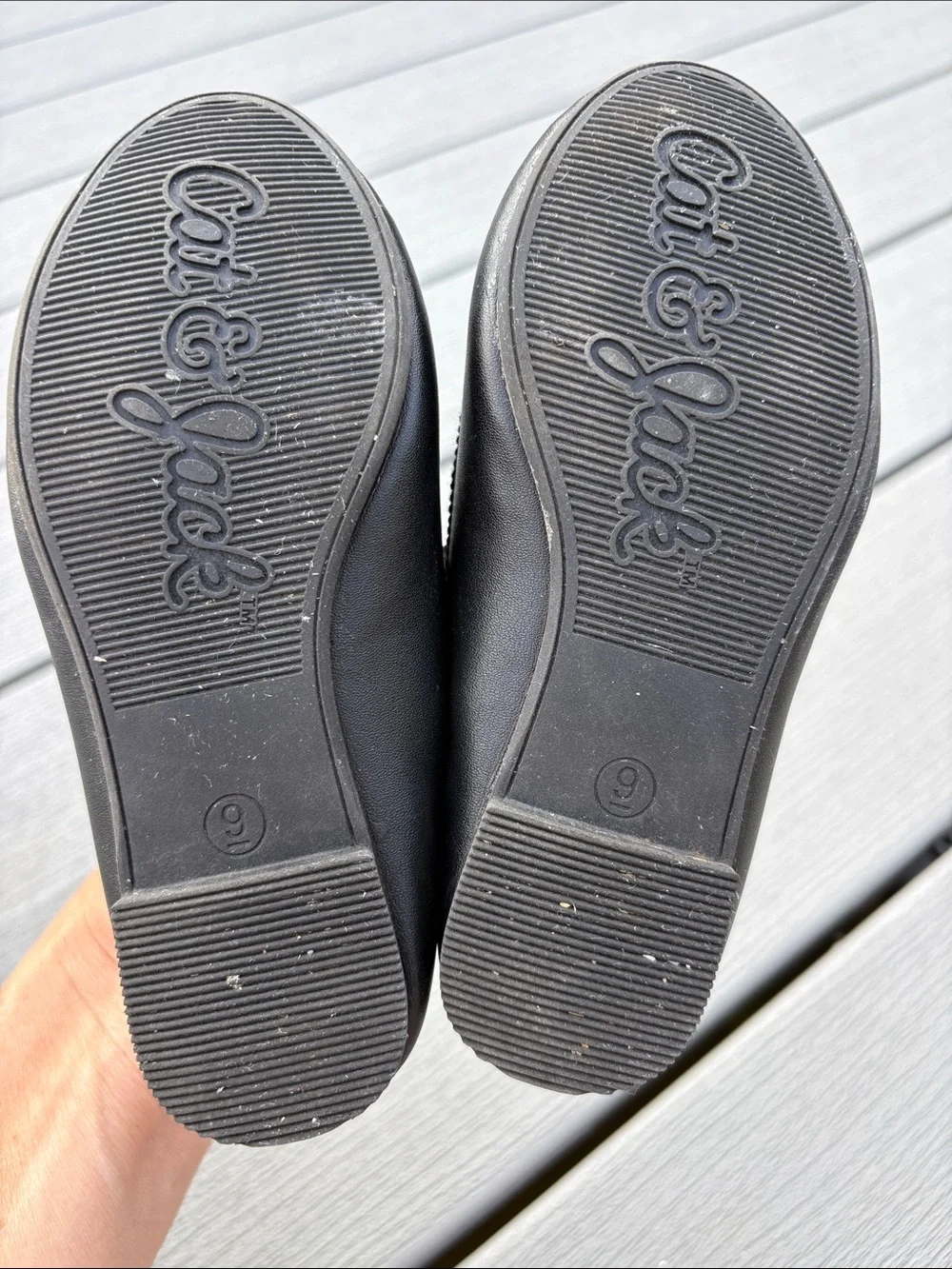 Girls' Black Maryjane Ballet Flats with Bow and Elastic Strap